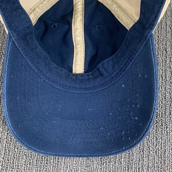 Platinum Series by Outdoor Cap Baseball Hat Unisex OSFA Two Tone Navy Tan - Picture 11 of 15